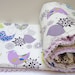 Chenille Baby Blanket Lavender Birds