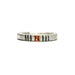Orange Square Cut Sapphire Silver Ring - Geo-range