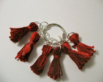 10 Inch Orange Color Matka Tassel Set Of 4