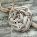 Linen tattered rose brooch, shabby linen pin, country chic rose, fall jewelry, cottage chic, true rebel clothing, autumn, fall