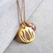 Lotus Necklace, Yoga Jewelry, Pink Quartz Necklace, Mystic Quartz Necklace, Vermeil Lotus Charm, Gold Filled Necklace