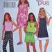Girls' Plus Dress, Top, Pants & Shorts Sz 10 to 16 plus Butterick 3860 uncut sewing pattern