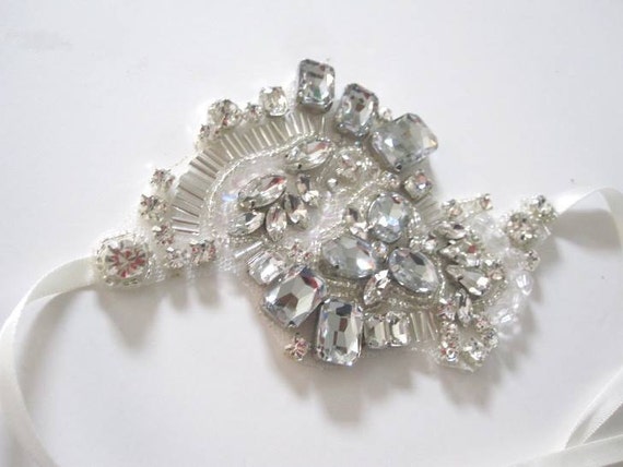 424 New bridal bouquet jewelry and embellishment 391 Nelia Bridal Bouquet Jewelry Rhinestone Brooch Beaded Embellishment   