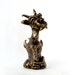 Cyrielle- French Gargoyle Hound - Handmade and Hand Painted Clay Sculpture by Bewilder and Pine