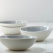 Salt and Pepper Bowls in Gray and White Porcelain