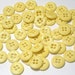 9mm Yellow Plastic Buttons Flower Buttons LIght Yellow Craft Sewing Buttons
