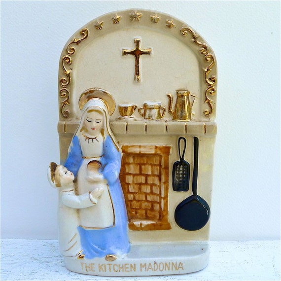 Vintage Kitchen Madonna Porcelain Wall Plaque   Il 570xN.357486018 6wyr 