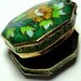 PIll Box or Pendant Locket Vintage Spring Green Chinese Cloisonne