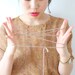 Vintage japanese ochre paisley dress, small