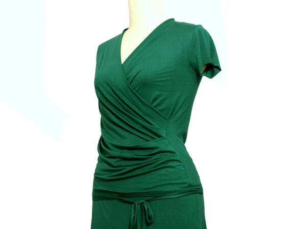 Womens wrap dress with short or long sleeves / by tasifashion