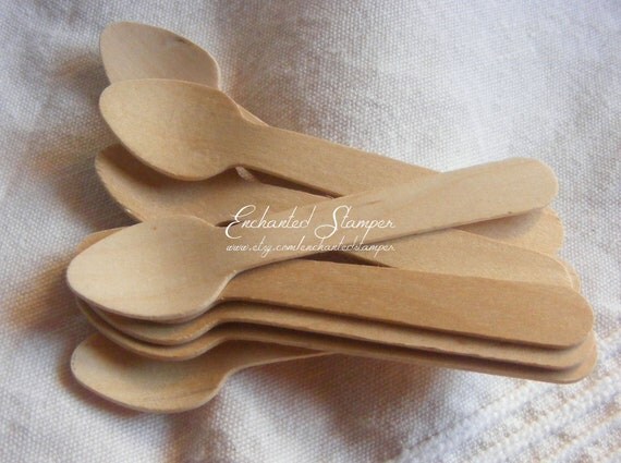 Naked Wooden Tasting Spoons Spoons