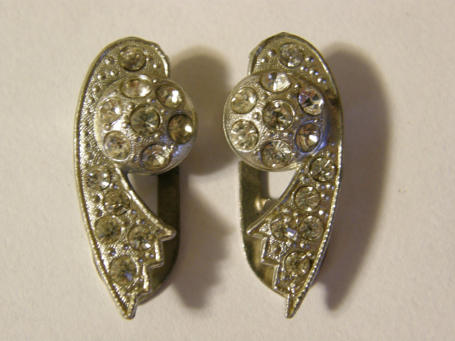Vintage rhinestone shoe clips