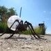 Outlandish Vintage Glass and Barbed Wire Spider