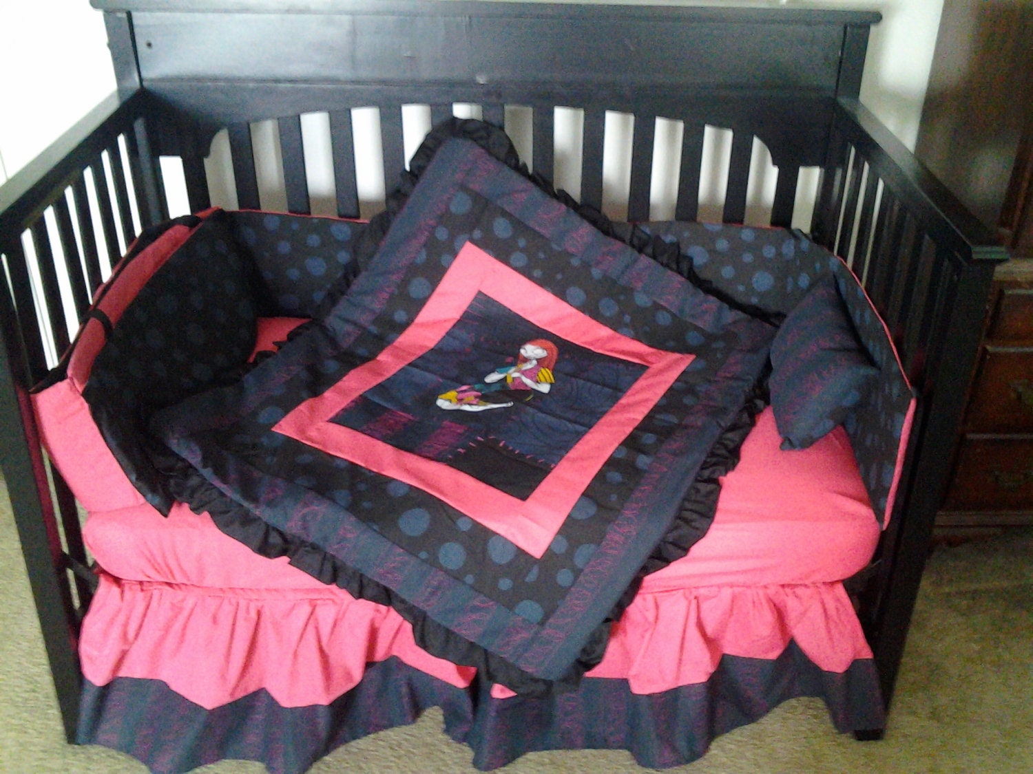 New 7 piece Nightmare Before Christmas SALLY baby Crib Bedding