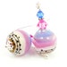 Lampwork Earrings, Glass Earrings, Pink Violet Blue White Earrings, Glass Bead Earrings, Beadwork Earrings