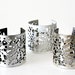 Silver Leather Lace Bracelet
