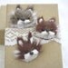 3 Misfit Fox Cabochons Fur