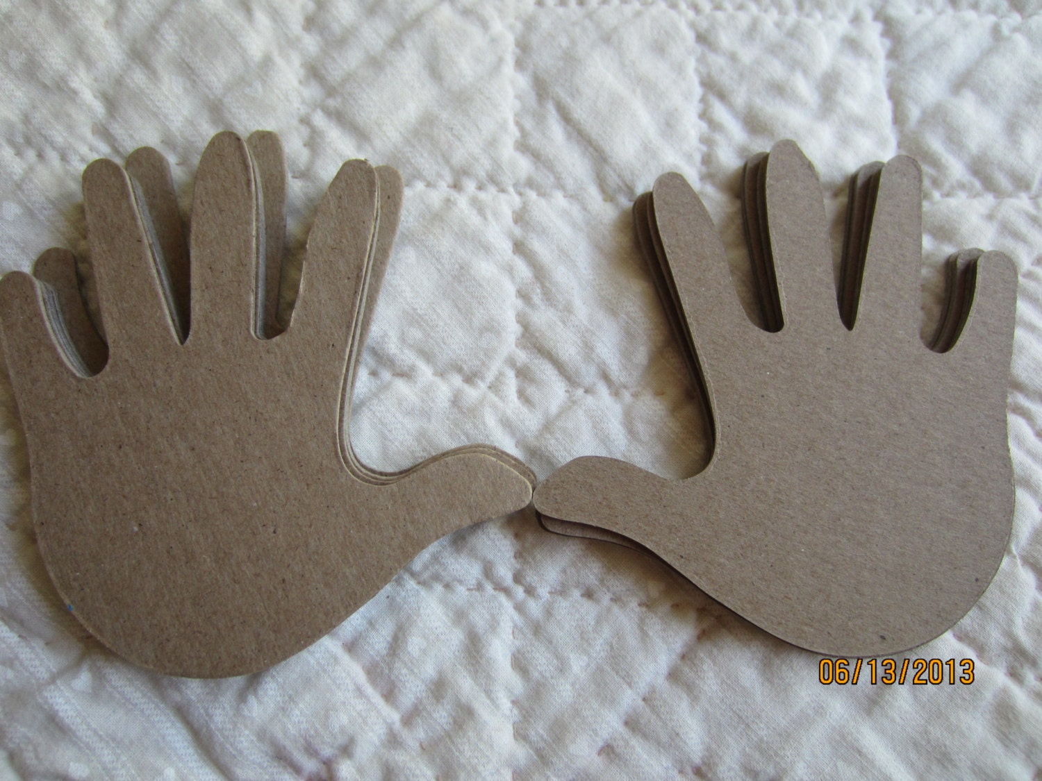 Baby Hands DIY Kits Blank Chipboard Hand by PearCreekCottage
