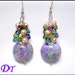 SALE..........Rainbows End Multicolor Lampwork Earrings