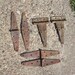 Set of 4 Antique Barn Hinges for Repurpose or Assemblage