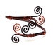 Arm Band, Wrist Size Brown and Copper Aluminum Bracelet