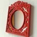 Decorative Wall Mirror in Blood Orange Vintage Brass Frame