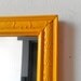 Wood Framed Accent Mirror in Bright Marigold Yellow 10 by 8 inches