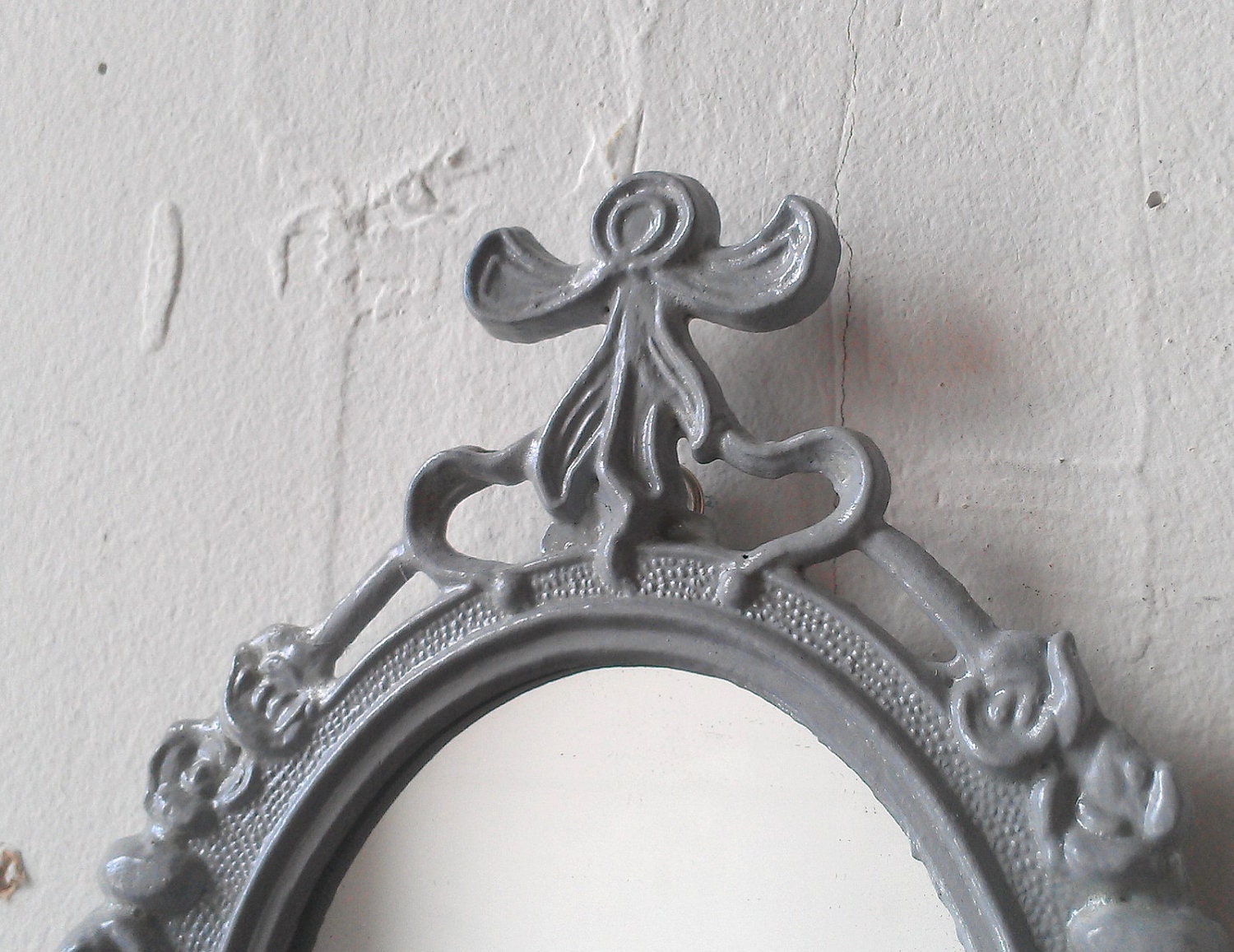 Small Decorative Mirror Grey Home Decor by SecretWindowMirrors