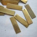 SALE - vintage brass tags - DOG TAG, narrow rectangle - brass stampings - 10 pieces - 8mm x 28mm
