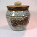 Dog biscuit treat jar with cork lid
