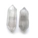 Rare Pale Grey Raw Quartz Crystal Point Stud Earrings