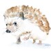 Hedgehog Original Watercolor Painting Woodland Nursery Art Fine Art