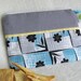 Reusable Sandwich Sack / Snack Sack, Vintage Fabric 40s Era Floral , OOAK - 7.5" x 5", Half Size - Nylon lined, Zippered, Washable