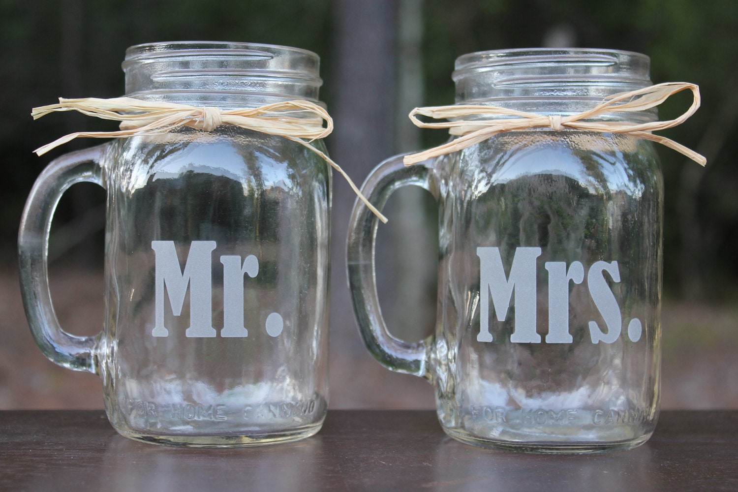 2 Mason Jars Mugs Wedding Bridal Party Set Mason Jars 2