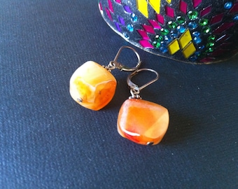 Agate Earrings Sterling Silver,Natural Stone Earrings Fine .925 Sterling Silver Earrings Taneesi Jewelry