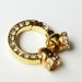 Gold Pendant Bezel With Clear Rhinestone/ Glue On Beads Pendant Cascade