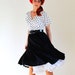 Summer Sale - Vintage 1970s Black Full Pleated Skirt. Mad Men. Mod. Office. School Girl. Summer. Fall. Size Large