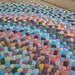 Blue, Pumpkin Braided Round Rug from upcycled cotton