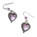 18mm lepidolite sterling heart earrings