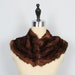 Vintage 1950's Dark Mink Fur Collar Stole Shoulder-Wrap