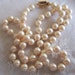 Vintage Gold Tone Glowing Off-White Monet Pearl Necklace