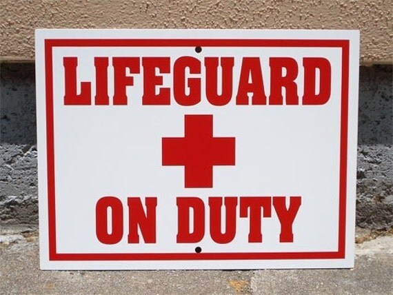Items similar to LIfeguard on Duty Sign on Etsy