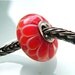 Red White Chrysanthemum bracelet bead, european style by Caroline dousi