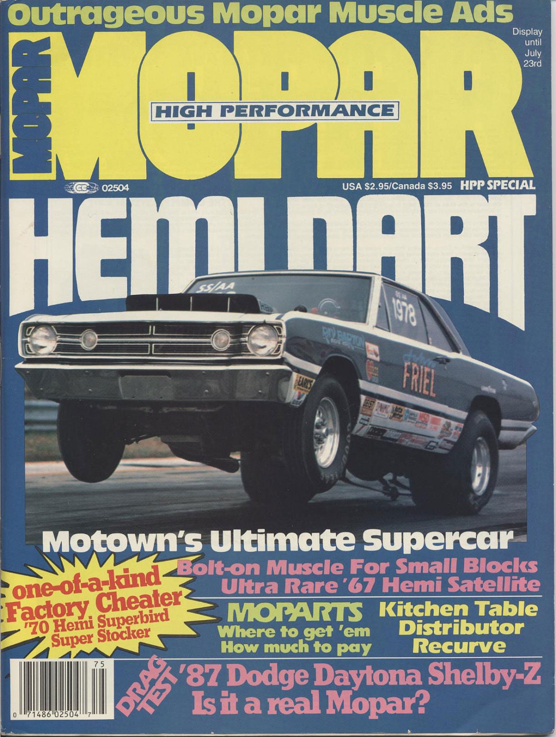 High Performance Mopar Vintage Magazine Summer 1987 by GrainWorks2