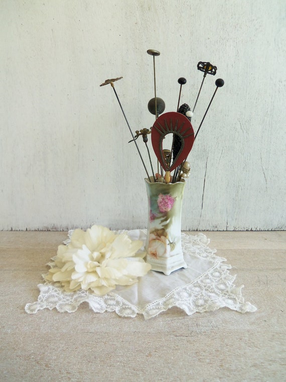 Vintage Hat Pins & Holder by VintageSilverLining on Etsy