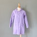 Vintage 80s Purple Heart Pattern Rain Coat - Reversible - Women Medium