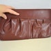 Sale Oxblood Leather clutch / red / oversized / 1970s vintage