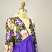 Vintage 1960s cocktail dress / maxi gown / purple metallic