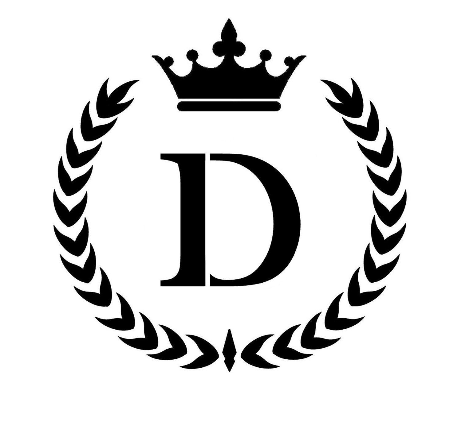 STENCIL Custom Your Initial Monogram Wreath by ArtisticStencils