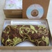 Lotus Print Lavender & Flax Seed Yoga Eye Pillow w/ CD and Fizzy Bath Salts